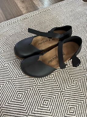 Papillio Black Mary Jane Style Leather Flats